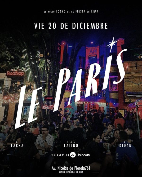 Le Paris - Fiesta Latino | Viernes 20 de Diciembre (VIP)